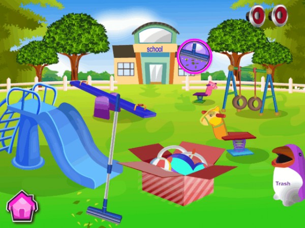 教室清洁女孩游戏_截图3