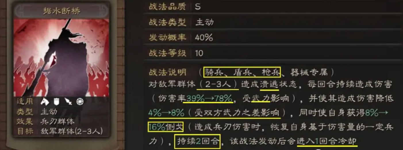 三国志战略版拒水断桥用什么替换
