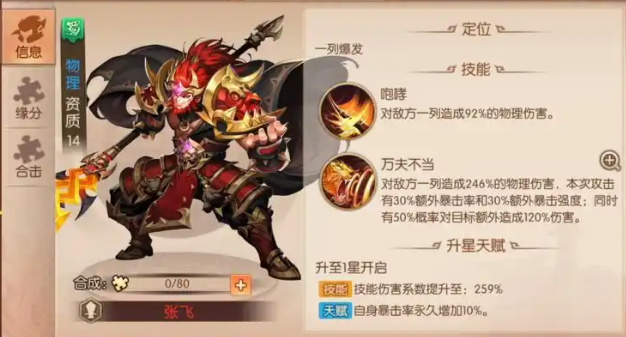 少年三国志2张飞适合什么阵容