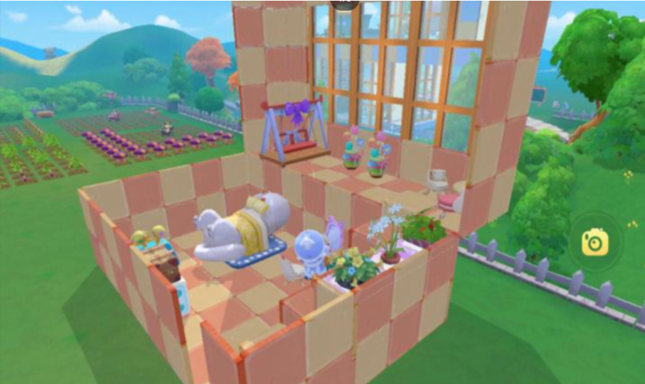 摩尔庄园怎么把邻居家具放进庭院