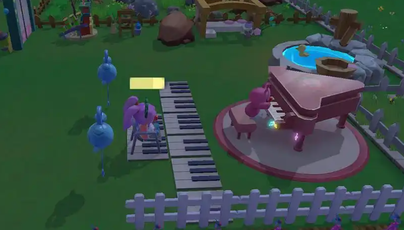 摩尔庄园里面怎么弹钢琴