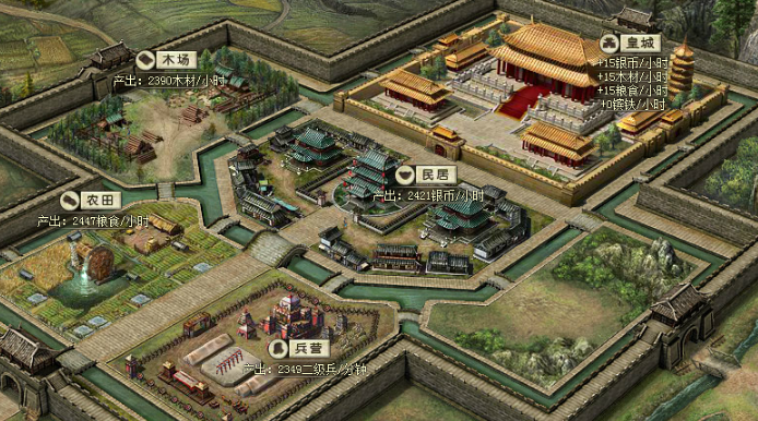 攻城掠地主城生产什么