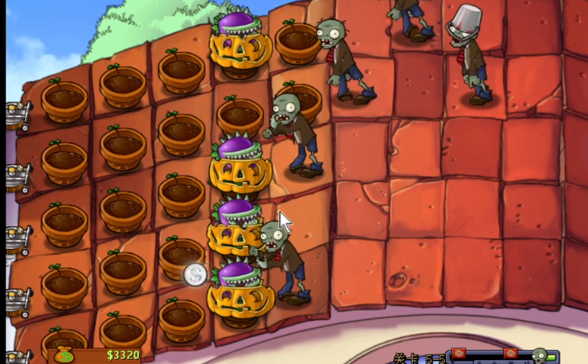 植物大战僵尸95版5-5怎么过